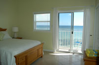 Superb views of the Caribbean from the master bedroom and balcony of a beachfront condo  (TNI Photo)
